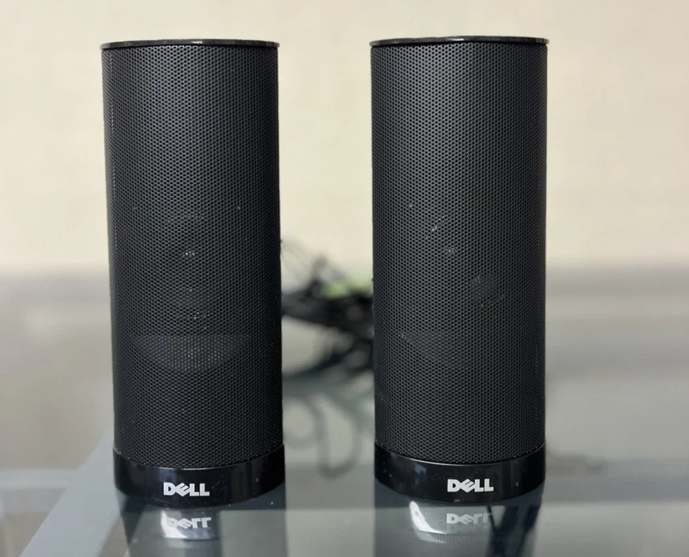 Black Dell AX210 Desktop Laptop USB Powered 3.5mm Multimedia Speaker System